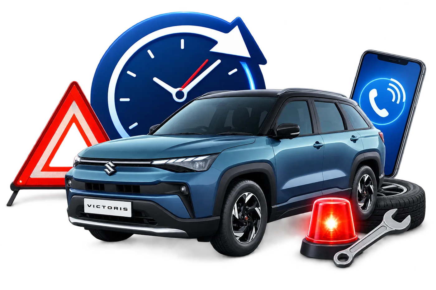 24x7 emergency breakdown assistance for your Maruti Suzuki