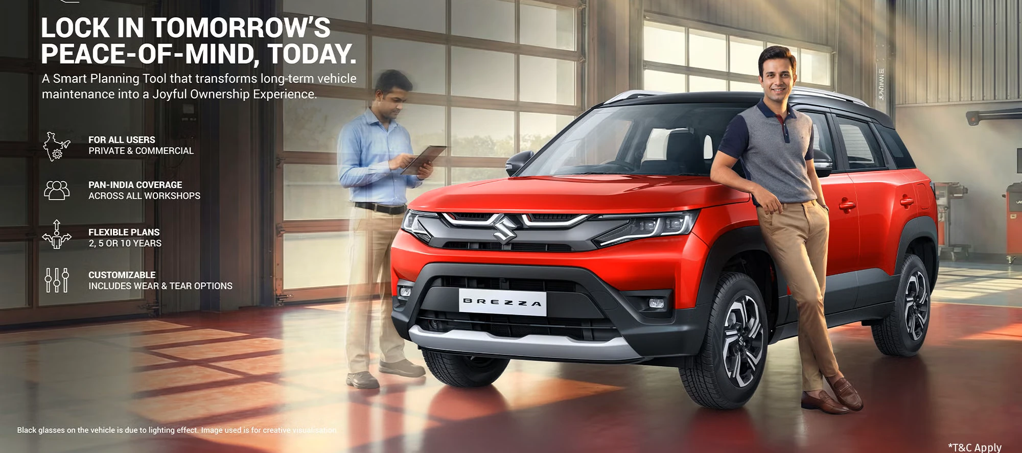 Maruti Suzuki Smart Maintenance Plan — Lock in tomorrow's peace of mind, today. A Smart Planning Tool for private and commercial vehicles with flexible 2, 5 or 10 year plans.